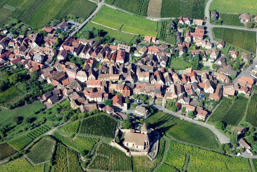 survolé la route des vins d'Alsace