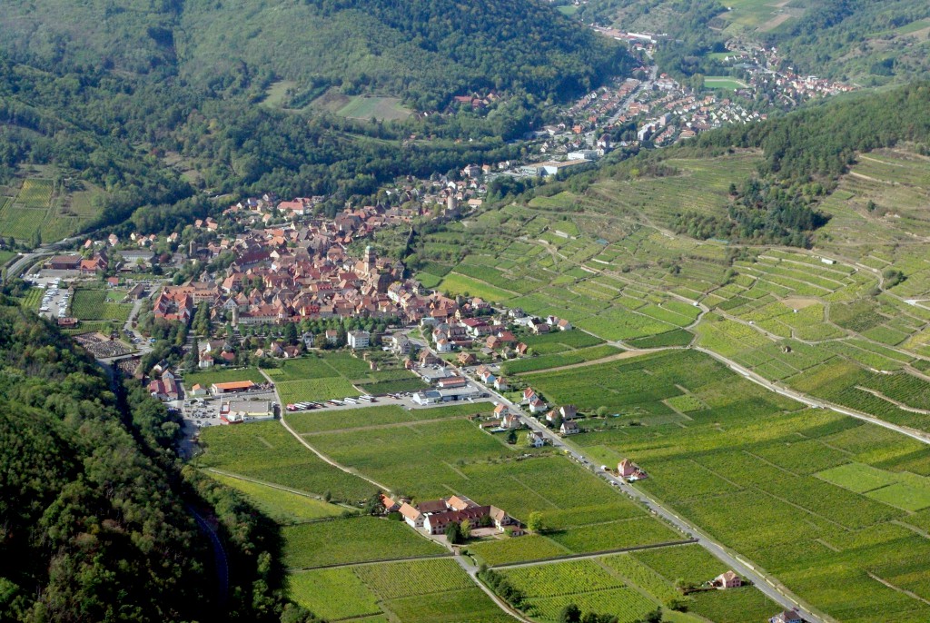 survolé la route des vins d'Alsace