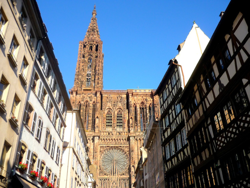 Tirage Photo Vintage De La Cathédrale De Strasbourg - Circa 1947, Format 14x10 Cm, Original