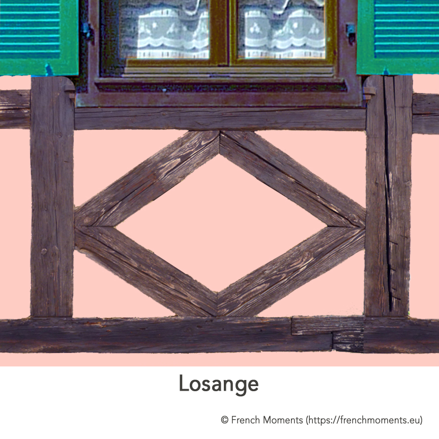 Allège d'une fenêtre. Losange, maison alsacienne © French Moments