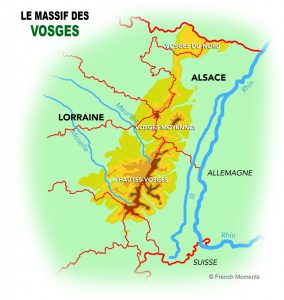 Carte du Massif des Vosges © French Moments