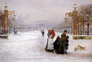 Place de la Carrière, peinture de Léon Voirin (années 1880)