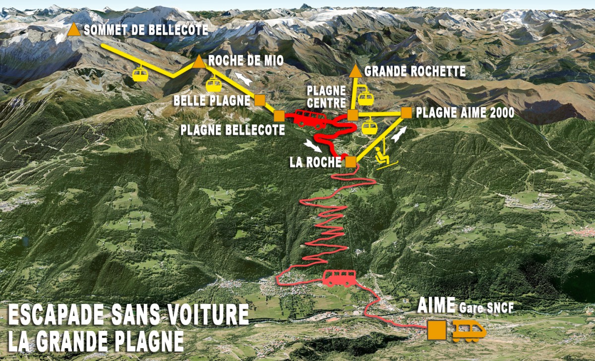La Grande Plagne Map by French Moments
