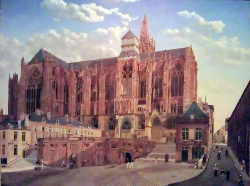 La cathédrale de Metz peinte par Gavard en 1826