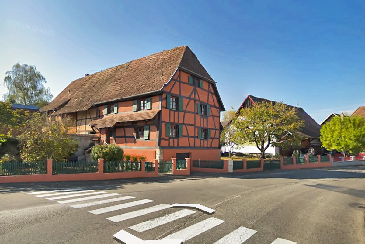 La plus vieille maison à colombages d'Alsace - impression écran de StreetView © 2020 GeoBasis-DE/BKG © 2020 Google