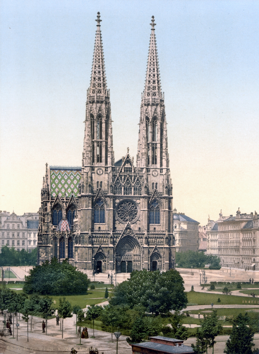 L'église votive de Vienne vers 1900