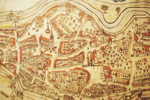 Plan de Mulhouse au moyen-âge. Photo by French Moments