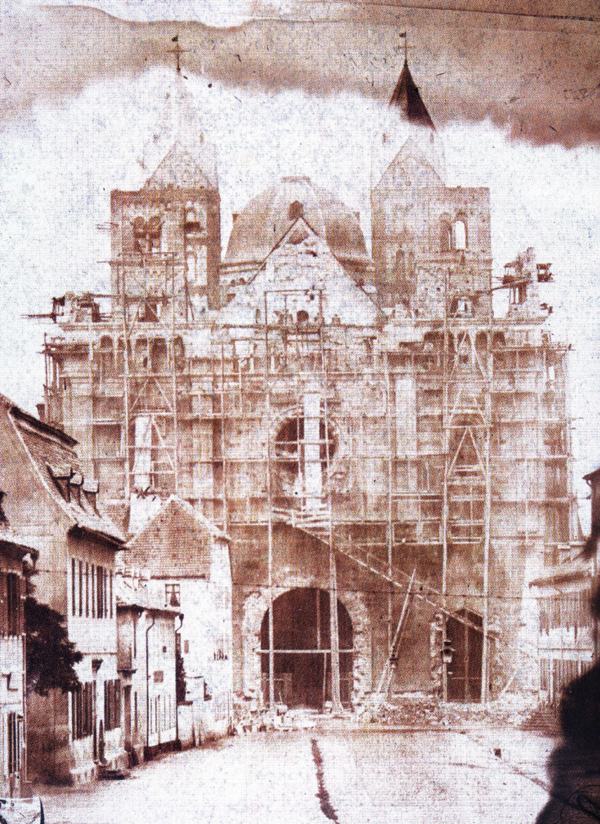 La reconstruction de façade occidentale du Kaiserdom de Spire en 1857