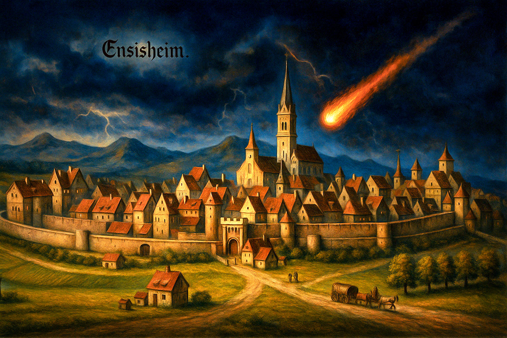 Météorite d'Ensisheim. Photo by Openai