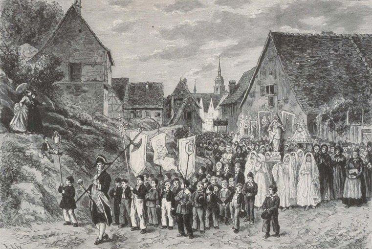 Procession de Sainte Richarde à Andlau [Domaine Public]