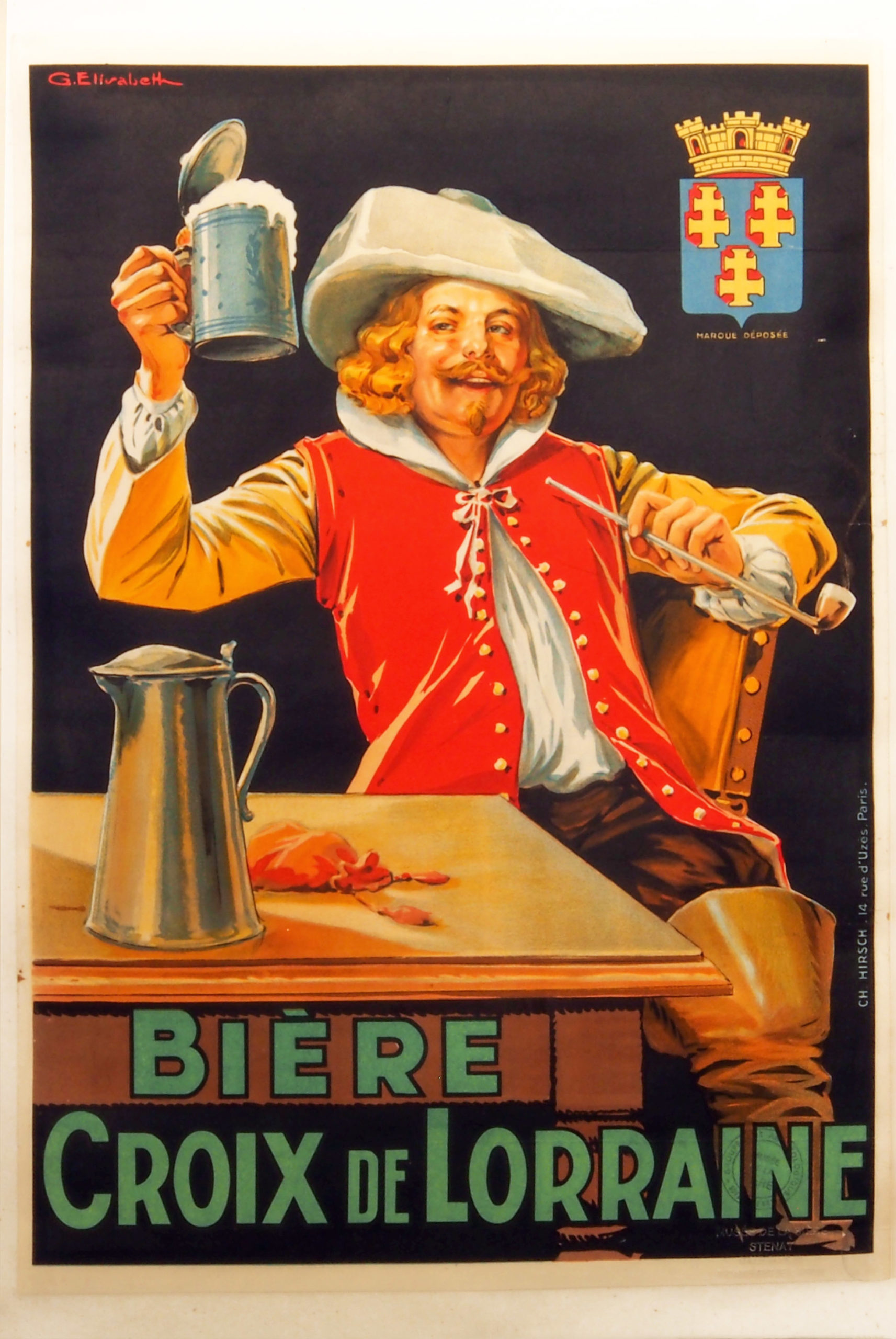 Ancienne affiche "Bière Croix de Lorraine"