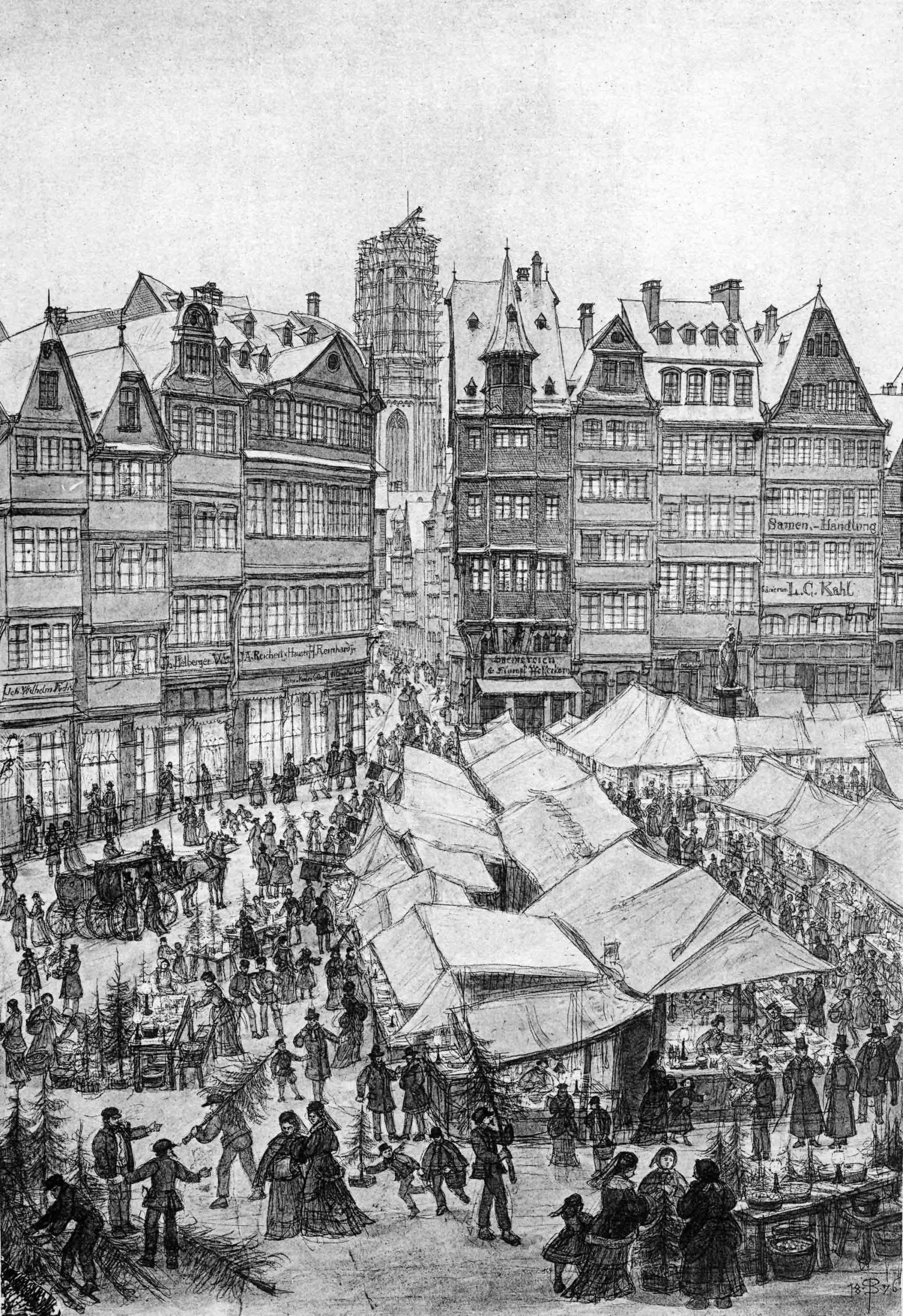 Christmas in Frankfurt by Peter Becker 1876