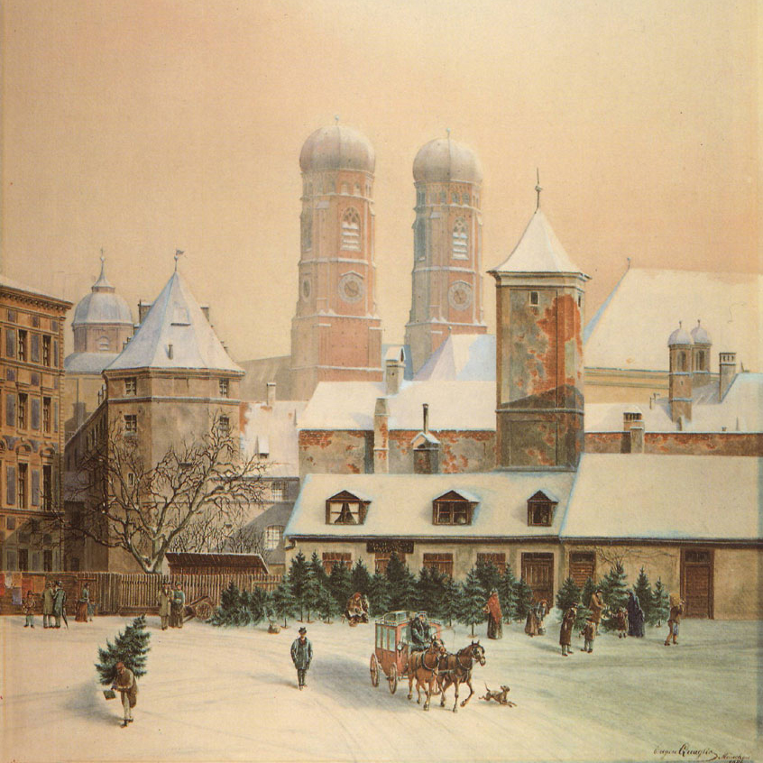 Munich Christmas Market cc 1886. Photo Public Domain via Wikimedia Commons