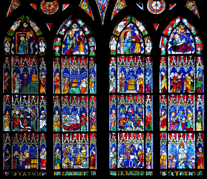 Strasbourg - Vitrail de la Vie de la Vierge et Enfance du Christ © Morio60 - licence [CC BY-SA 2.0] from Wikimedia Commons