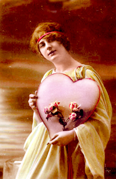 Carte de la Saint-Valentin datant de 1909