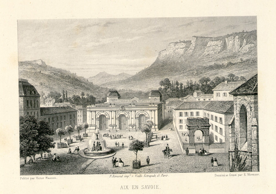 Aix-en-Savoie 1862. Image Public Domain via Wikimedia Commons Aix-en-Savoie 1862. Image Public Domain via Wikimedia Commons