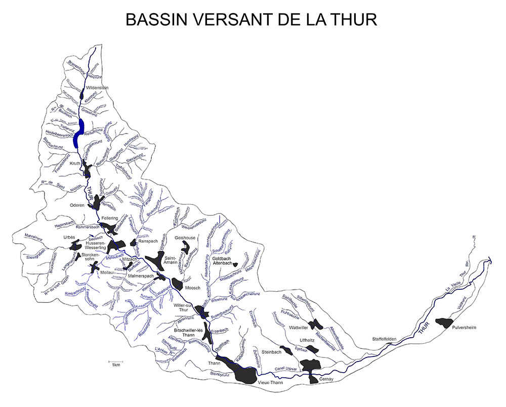 Bassin Versant de la Thur © Rémiparmentelat - licence [CC BY-SA 4.0] from Wikimedia Commons
